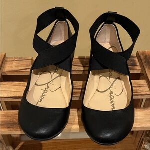 Jessica Simpson Mandalaye Black Ballet Flats